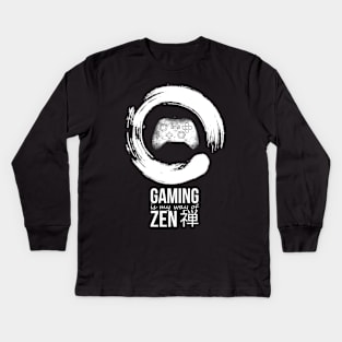 Gaming is my way of Zen Kids Long Sleeve T-Shirt